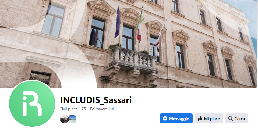 I canali social del progetto Includis del Plus di Sassari: Reciprocamente 2