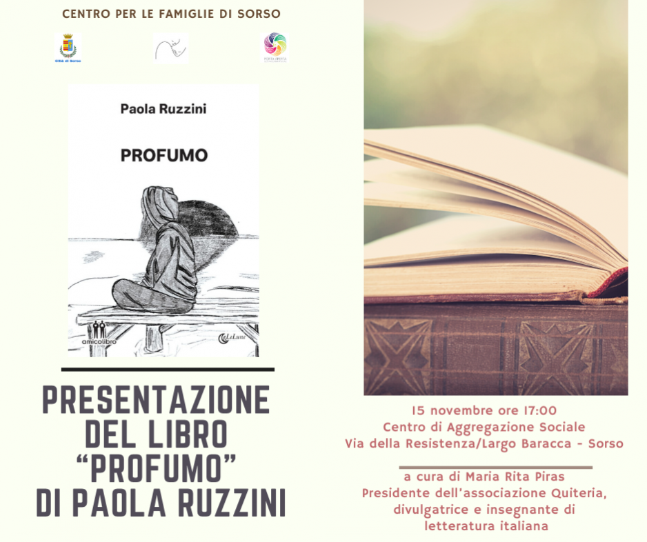 Presentazione del libro “Profumo” di Ruzzini al Centro per le Famiglie di Sorso