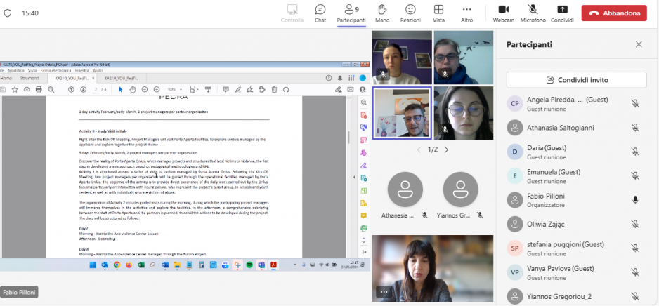 Prima riunione della partnership del progetto europeo “Red Flag”