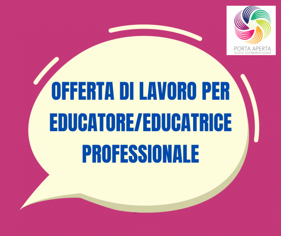 Cercasi educatore/educatrice a Sorso