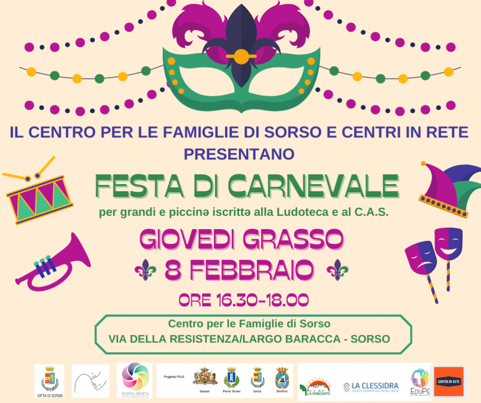 Giovedì Grasso al Centro per le Famiglie di Sorso