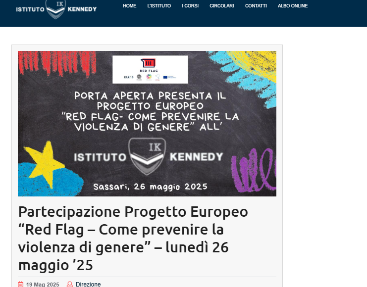 La presentazione di Red Flag riconosciuta dal Kennedy come PCTO
