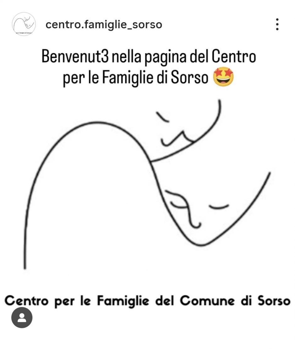 Il Centro per le Famiglie di Sorso ha un profilo Instagram