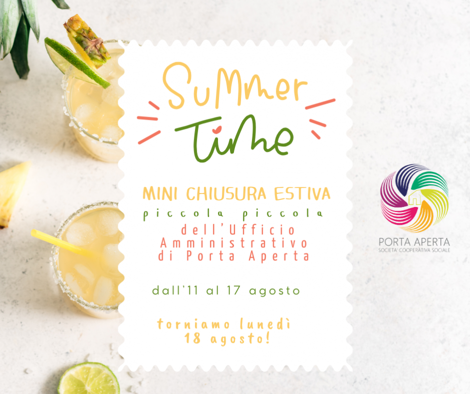 Chiusura estiva dell’Ufficio Amministrativo