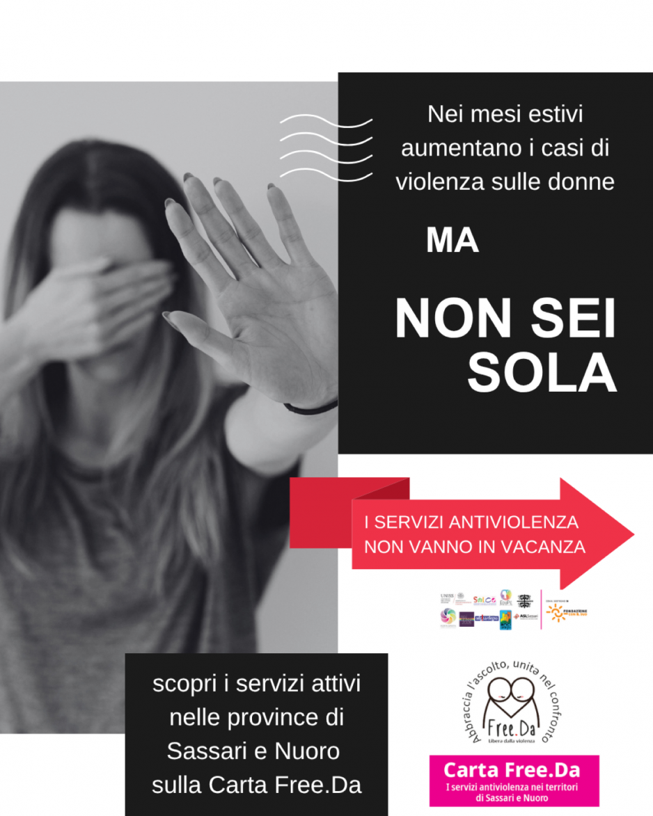 D’estate aumentano i casi di violenza ma i servizi non vanno in vacanza. Scoprili sulla Carta Free.Da